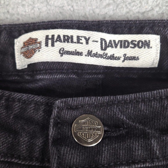 Harley Davidson Jeans Womens 4P Black Denim Bootcut 27x27 Cotton Blend - Picture 4 of 15